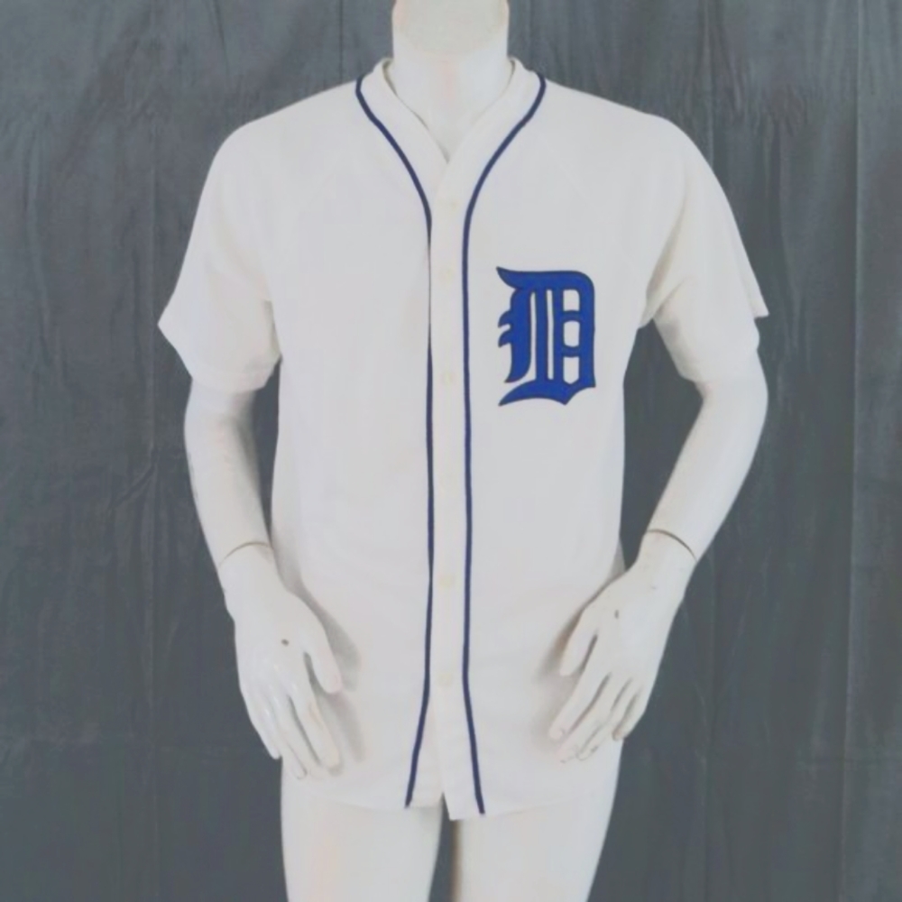 Detroit Tigers Jersey (VTG) - Home White - By CCM of Canada - Men's Large